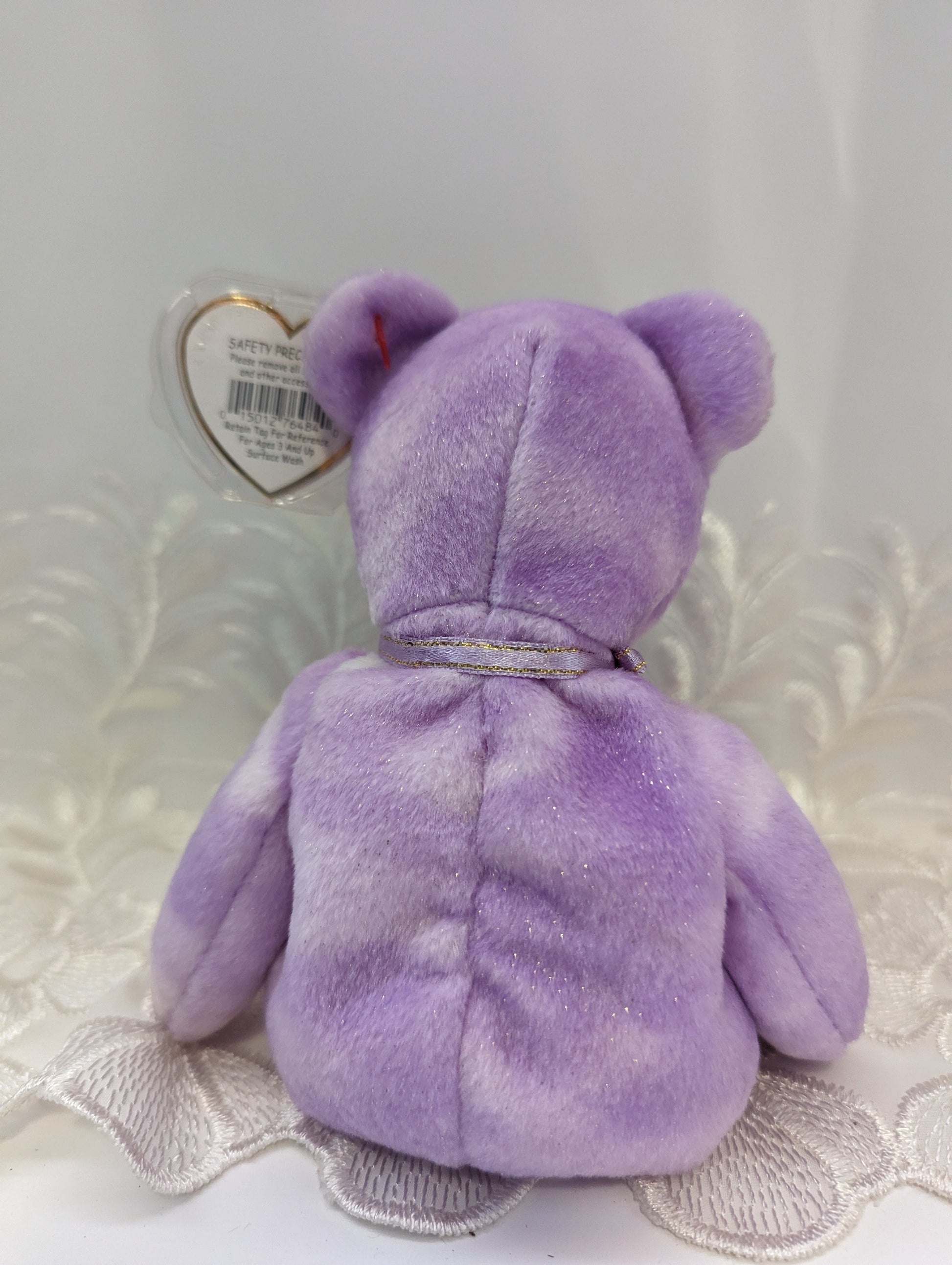 Ty Beanie Baby - Yours Truly The Purple Bear (8.5 in) - Vintage Beanies Canada