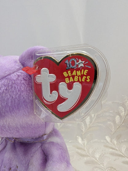 Ty Beanie Baby - Yours Truly The Purple Bear (8.5 in) - Vintage Beanies Canada