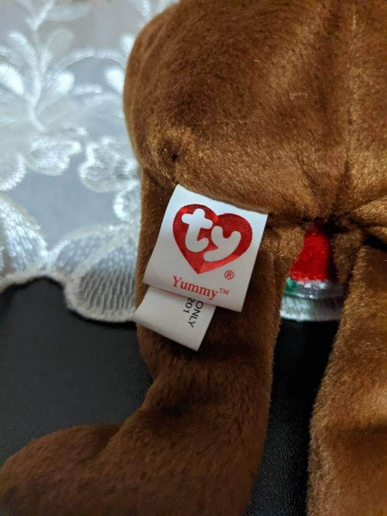 Ty Beanie Baby - Yummy The Christmas Bear With Candy - Near Mint (9in) - Vintage Beanies Canada