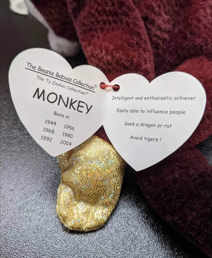 Ty Beanie Baby - Zodiac Monkey (5in) - Vintage Beanies Canada