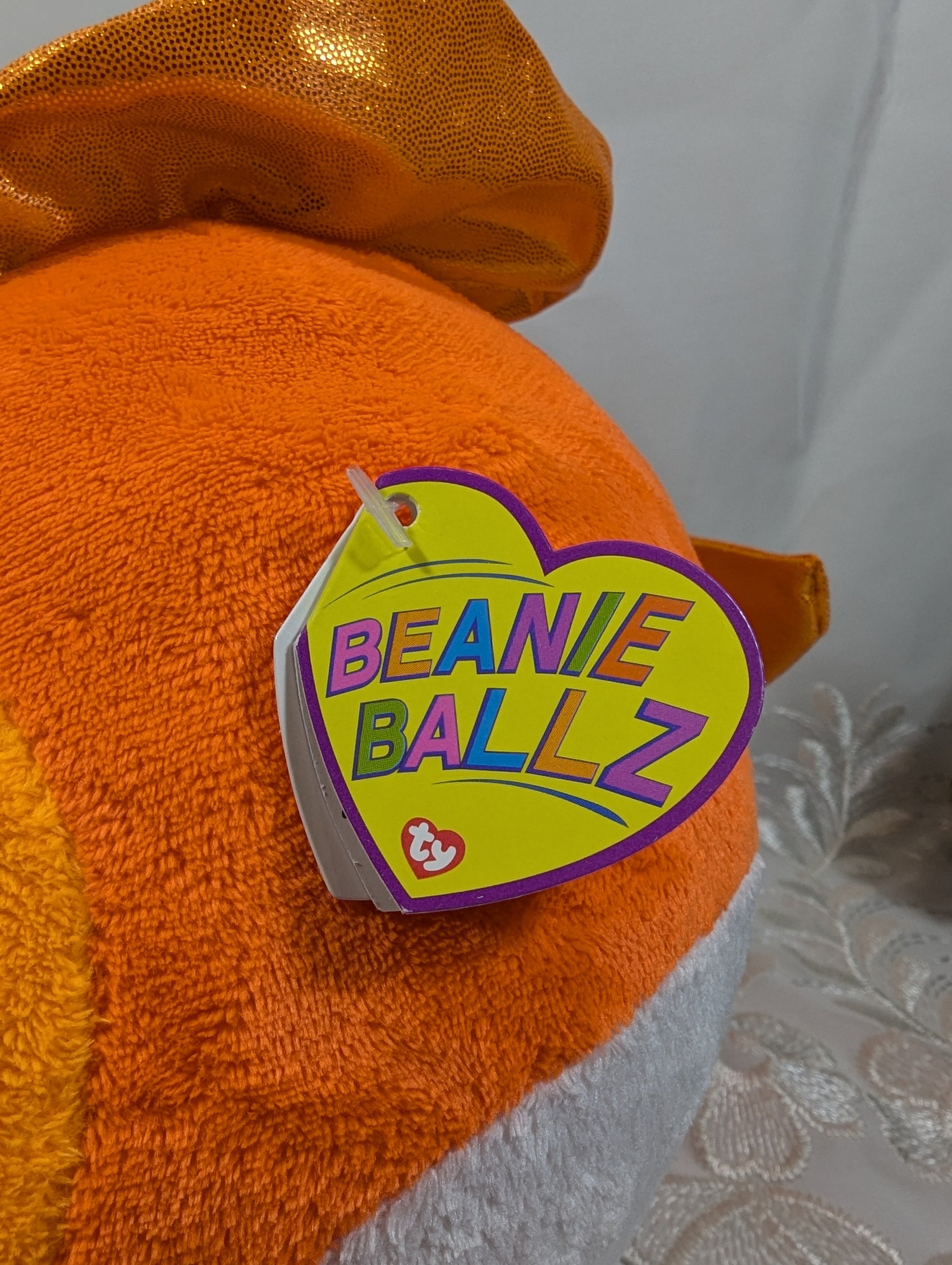 Ty Beanie Ballz - Bubbles The Orange Fish (8in) - Vintage Beanies Canada