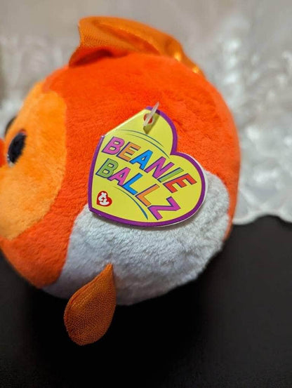 Ty Beanie Ballz - Bubbles The Orange Fish - Near Mint (5in) - Vintage Beanies Canada