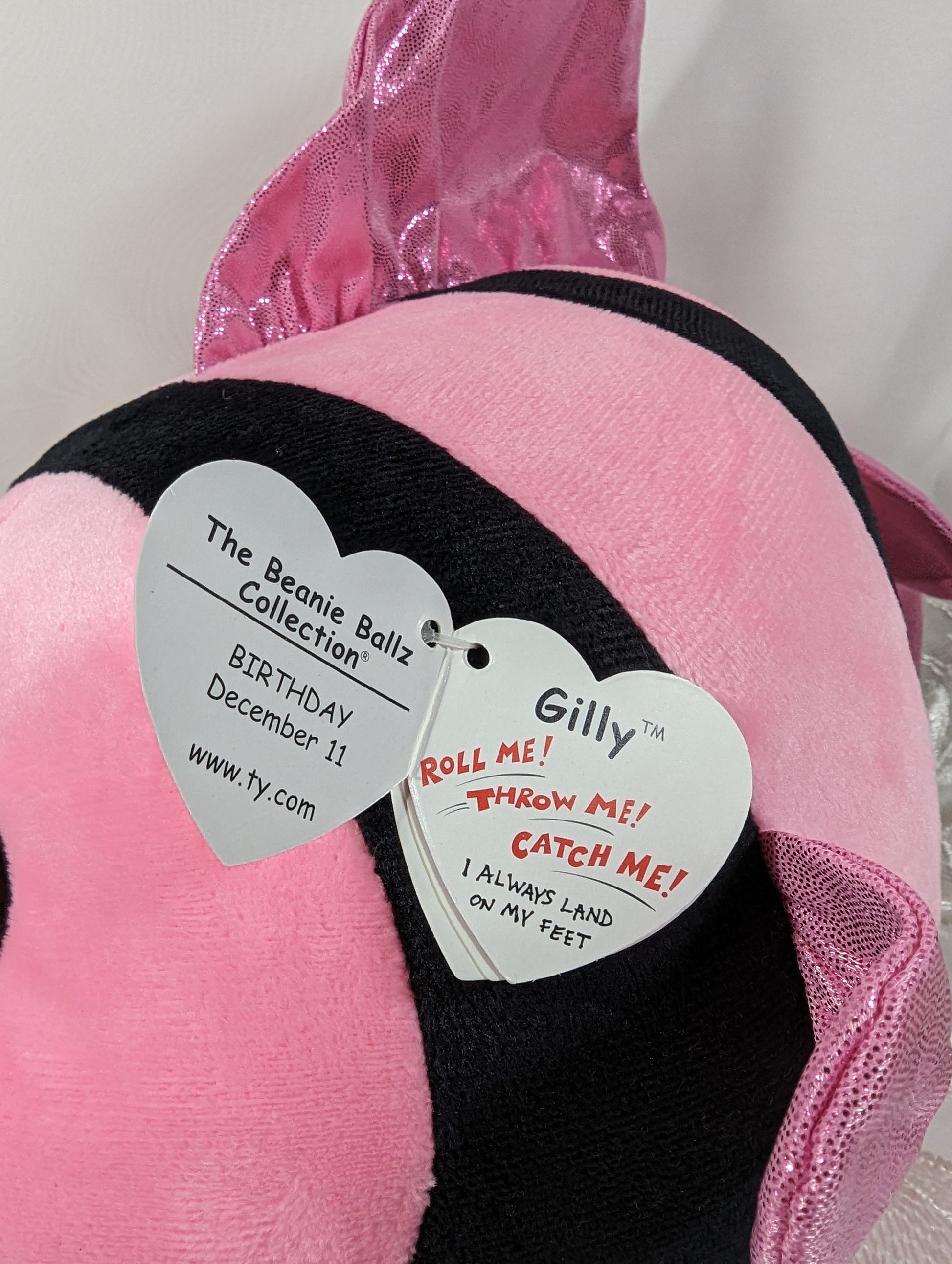 Ty Beanie Ballz - Gilly The Pink Fish (8 in) - Vintage Beanies Canada