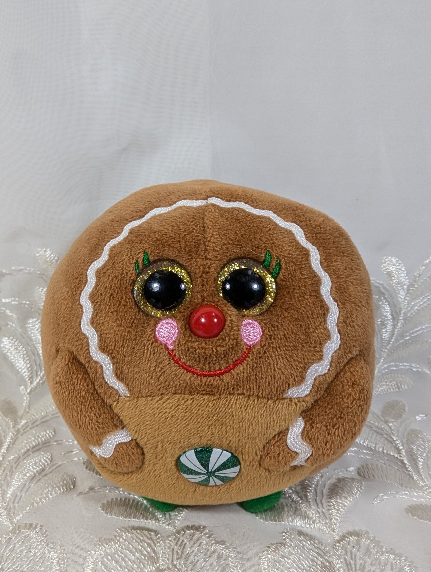 Ty Beanie Ballz - Ginger the Gingerbread Ball (4 in) No Tag - Vintage Beanies Canada