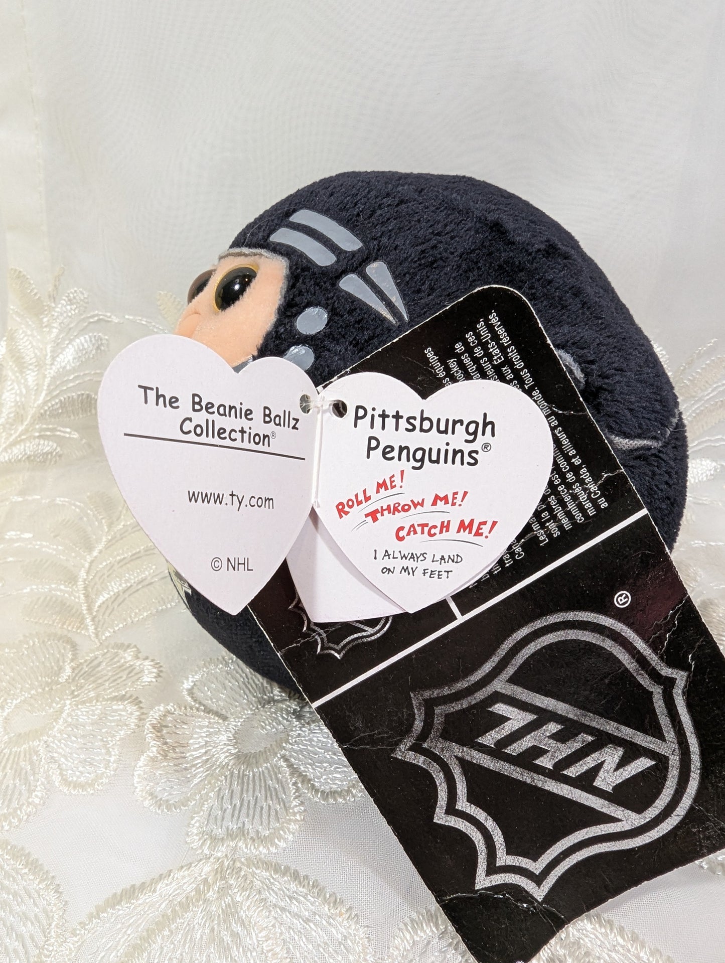 Ty Beanie Ballz - Pittsburgh Penguins The NHL Hockey Team Ball (5in) - Vintage Beanies Canada