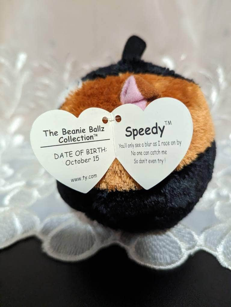 Ty Beanie Ballz - Speedy The Calico Cat - Near Mint (5in) - Vintage Beanies Canada