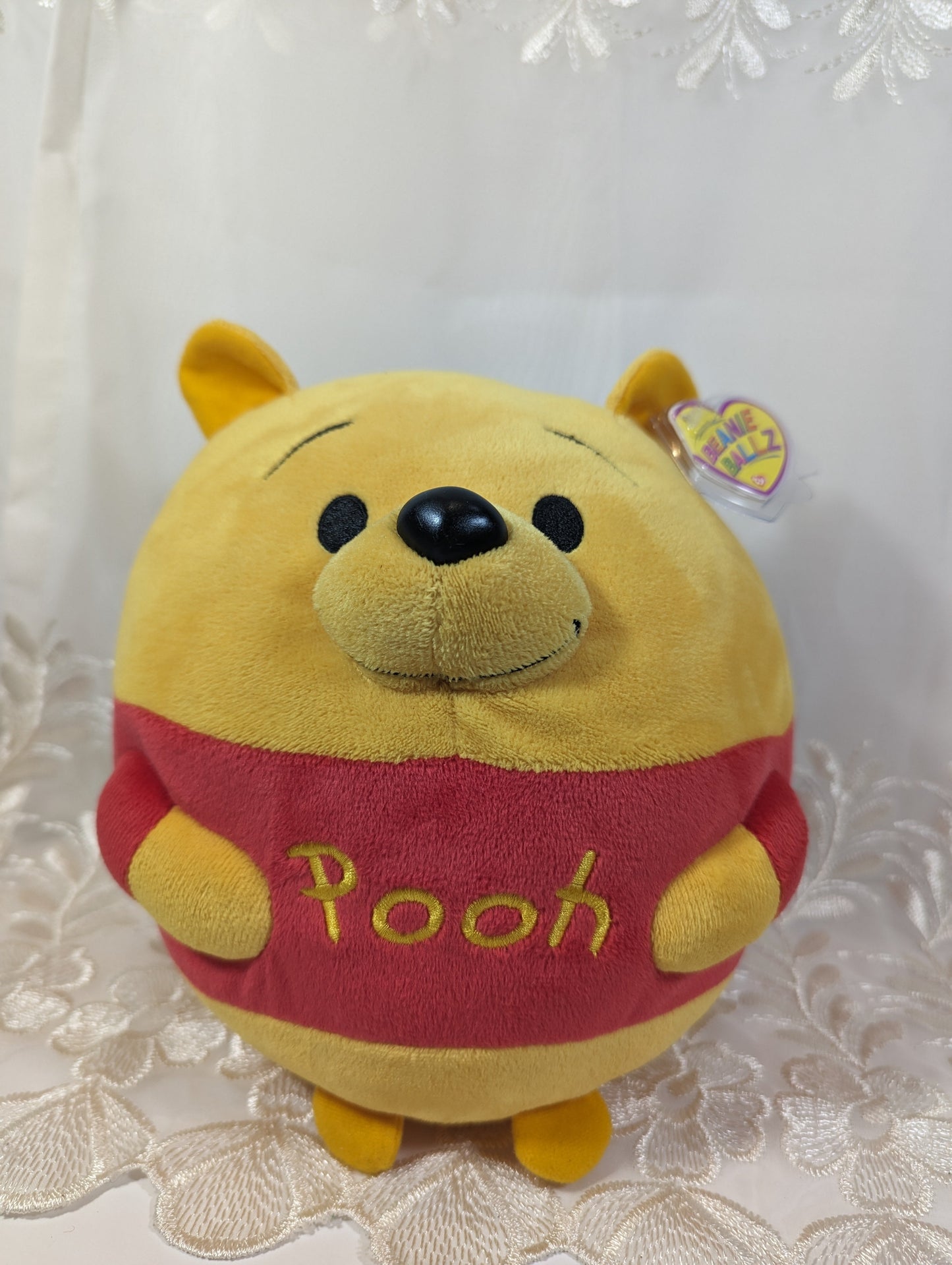 Ty Beanie Ballz - Winnie the Pooh the Bear (8 in) Creased tag - Vintage Beanies Canada