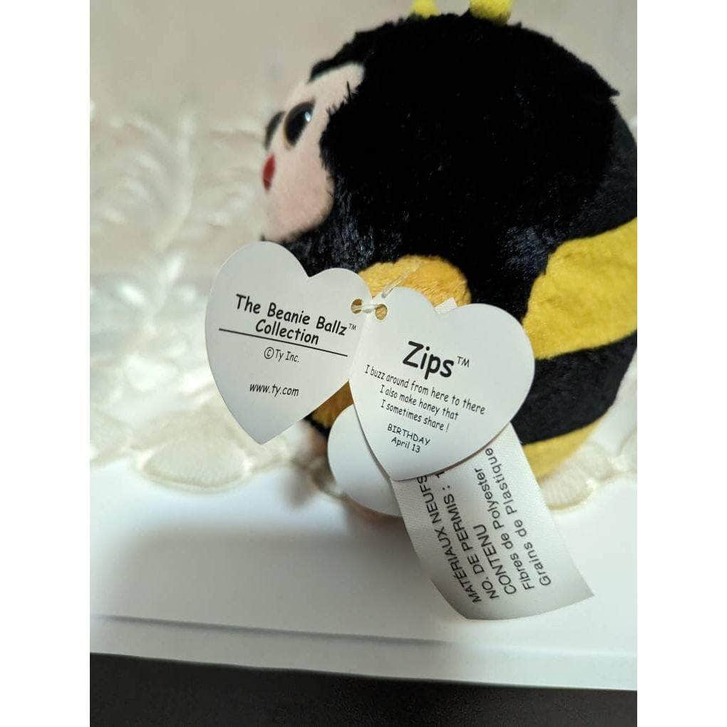 Ty Beanie Ballz - Zip The Bumblebee - Near Mint (5.5in) - Vintage Beanies Canada