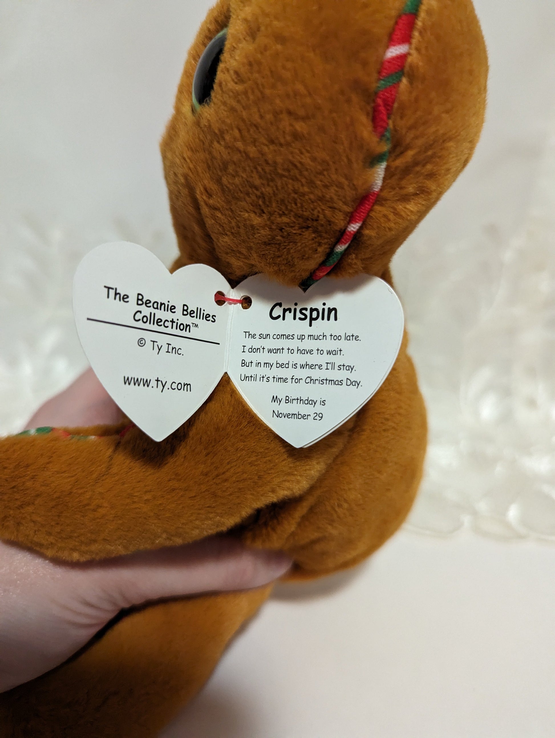 Ty Beanie Bellies - Crispin The Gingerbread Man (6in) - Vintage Beanies Canada