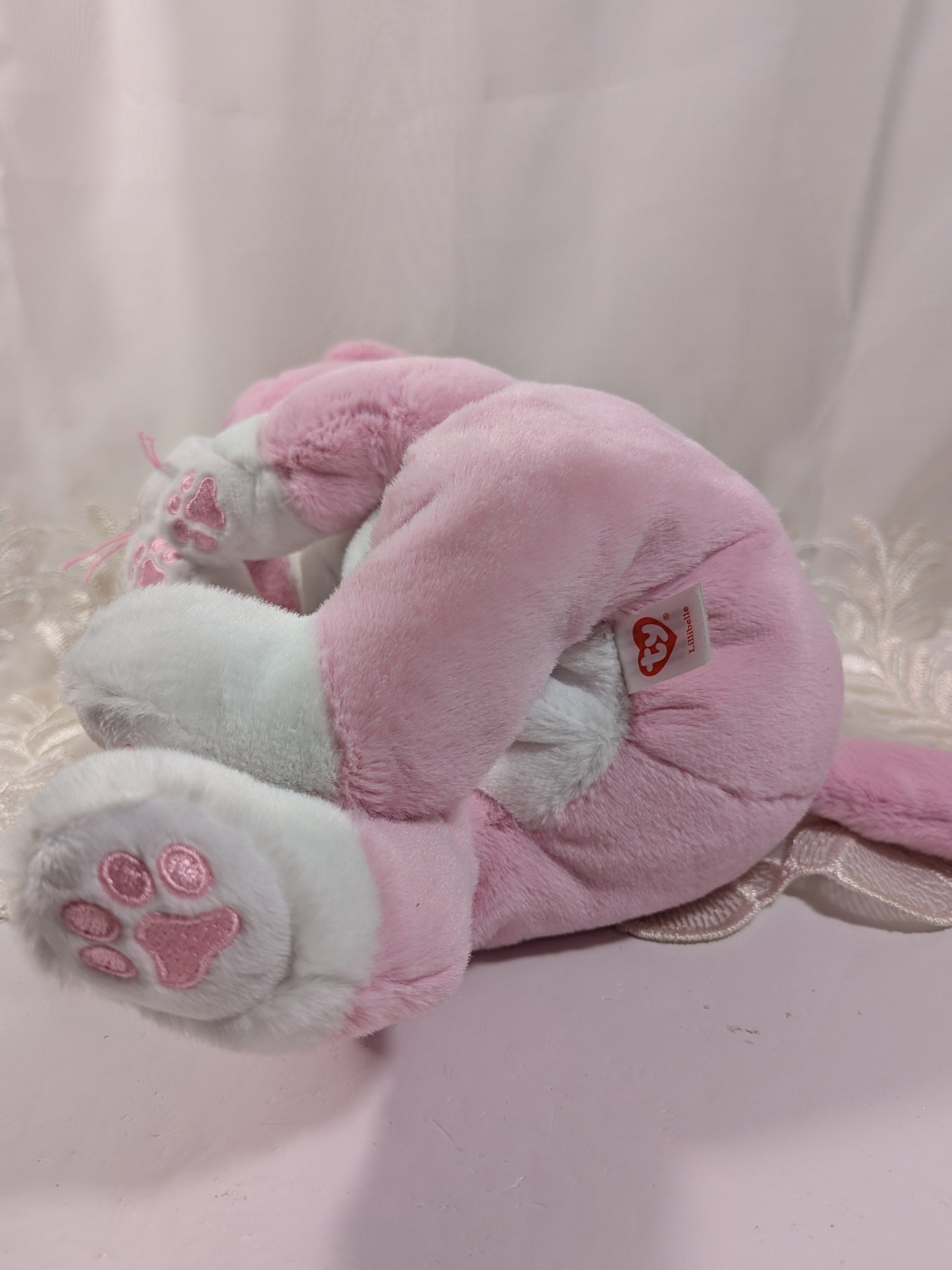 Ty Beanie Bellies - Lillibelle The Pink Cat (9 in) No Tag - Vintage Beanies Canada