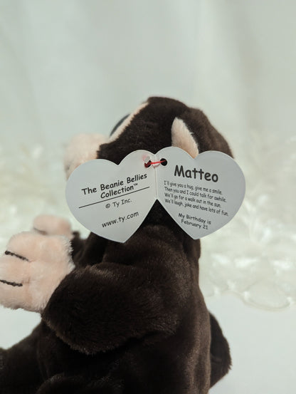 Ty Beanie Bellies - Mateo The Monkey (8in) - Vintage Beanies Canada
