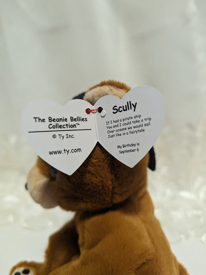 Ty Beanie Bellies - Scully The Pirate Bear (8in) - Vintage Beanies Canada