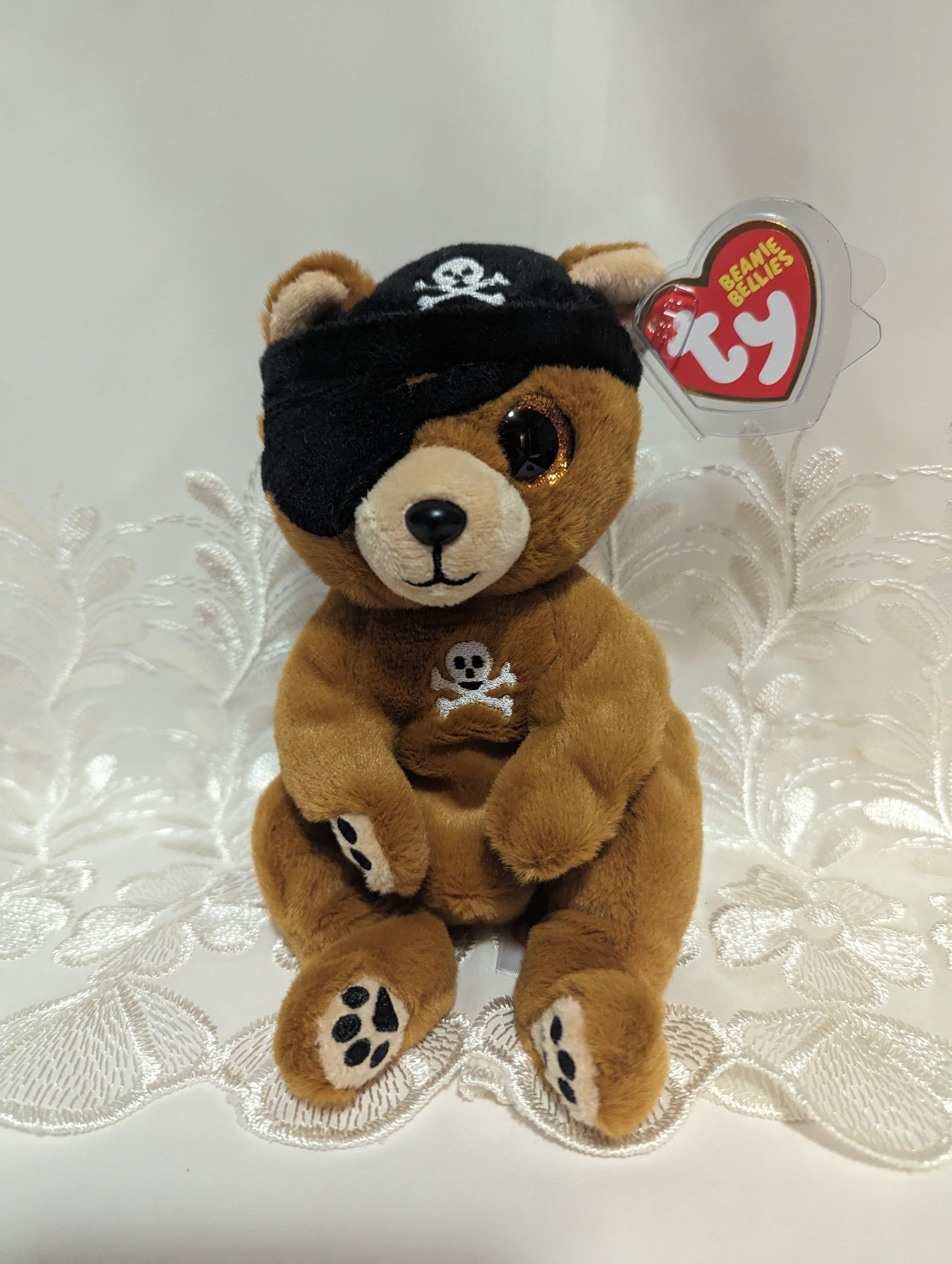 Ty Beanie Bellies - Scully The Pirate Bear (8in) - Vintage Beanies Canada