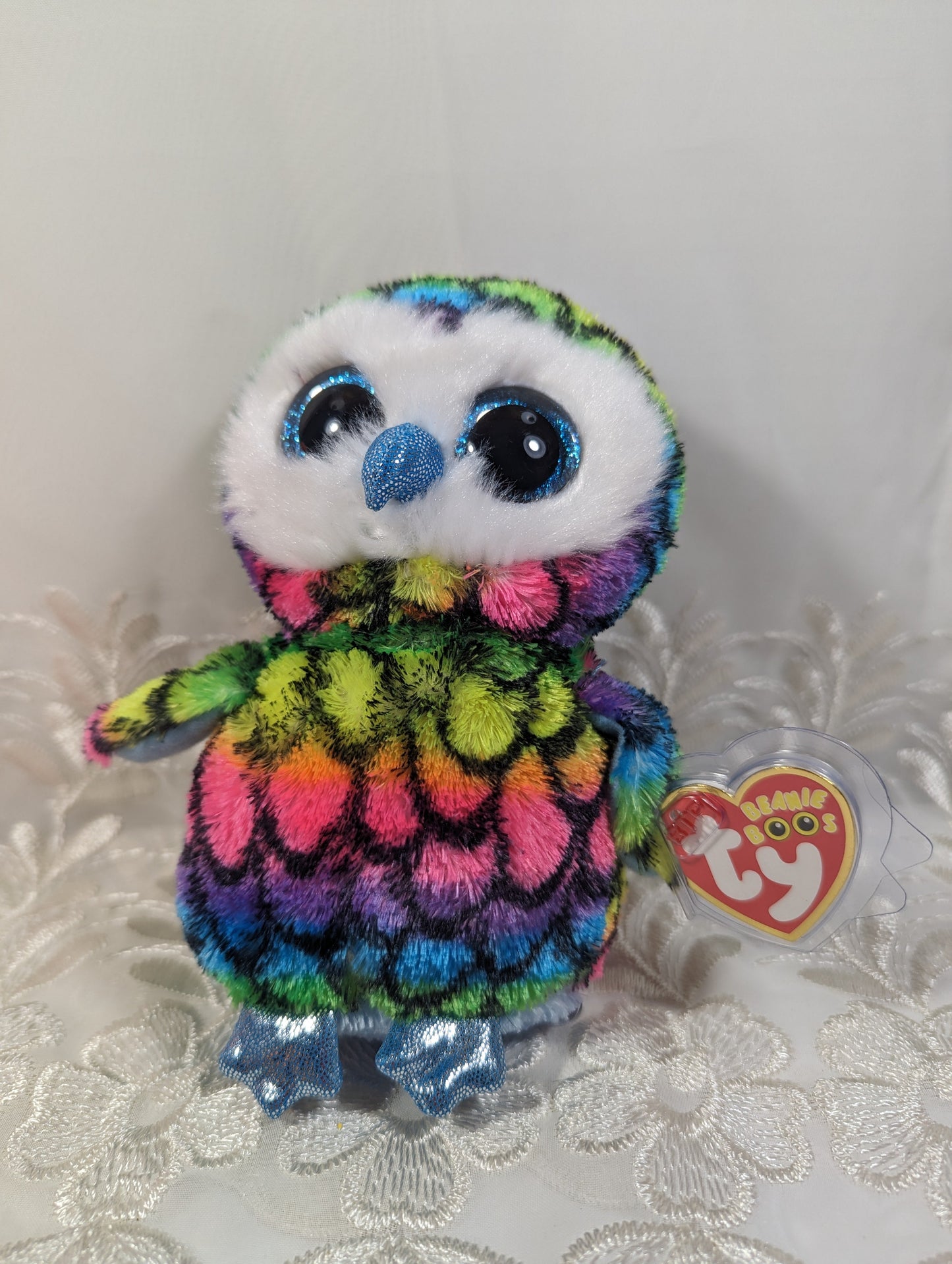 Ty Beanie Boo - Aria the Rainbow Owl (6 in) - Claire's Exclusive *Rare* - Vintage Beanies Canada