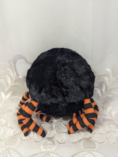 Ty Beanie Boo - Crawly The Black Spider (6in) Scuffed Eyes - Vintage Beanies Canada