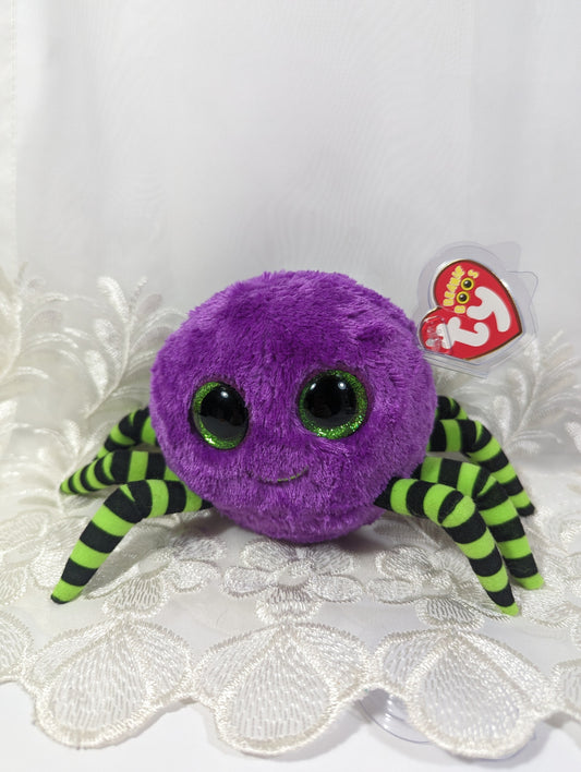 Ty Beanie Boo - Crawly The Purple Spider (6in) Creased Tag - Vintage Beanies Canada