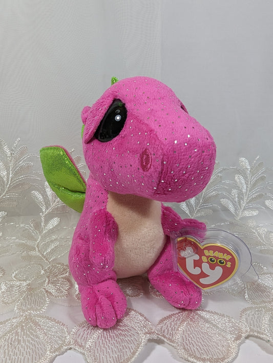 Ty Beanie Boo - Darla The Pink Dragon (6in) Creased Tag - Vintage Beanies Canada