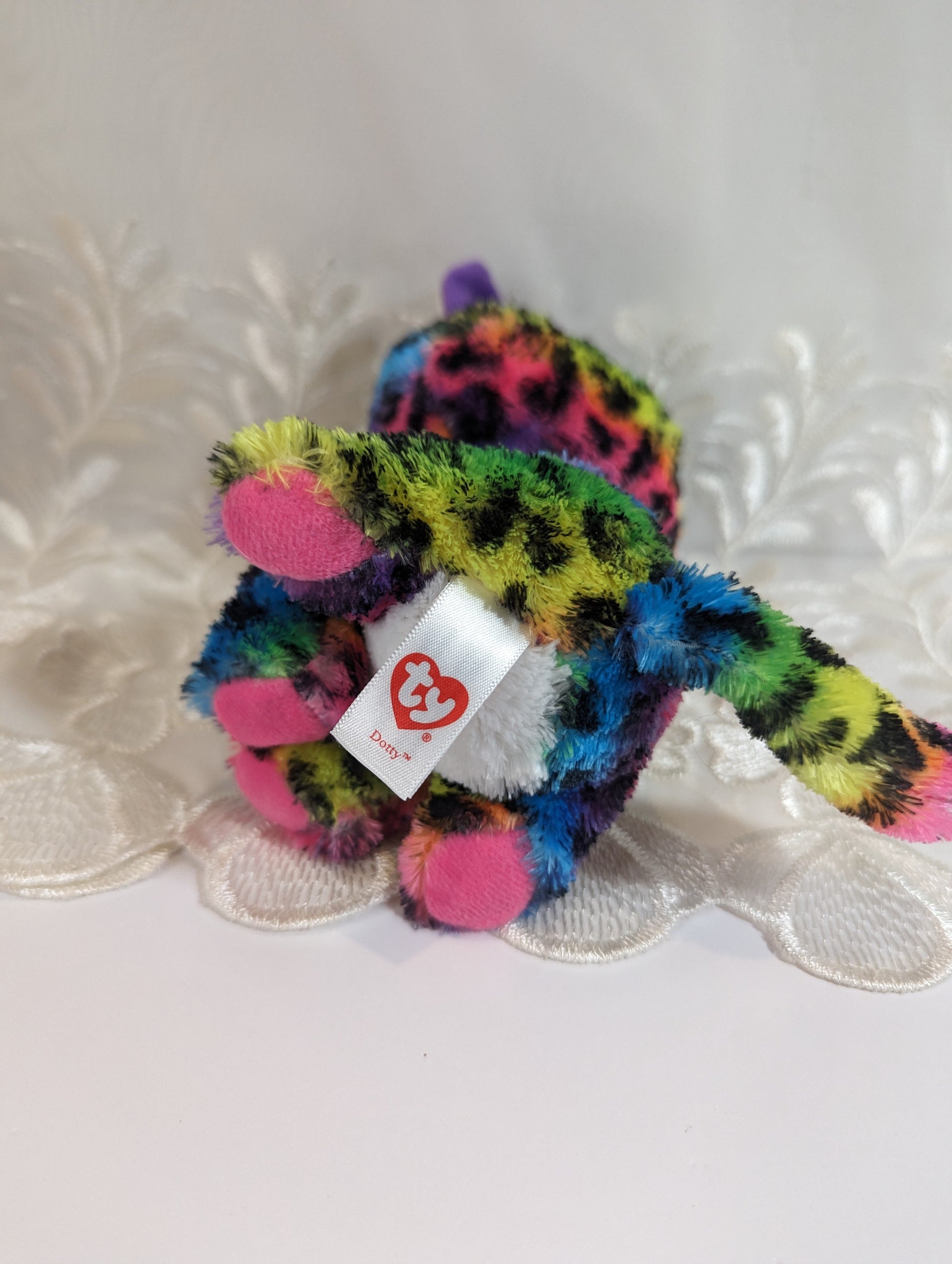 Ty Beanie Boo - Dotty The Rainbow Leopard (6 in) No Tag - Vintage Beanies Canada