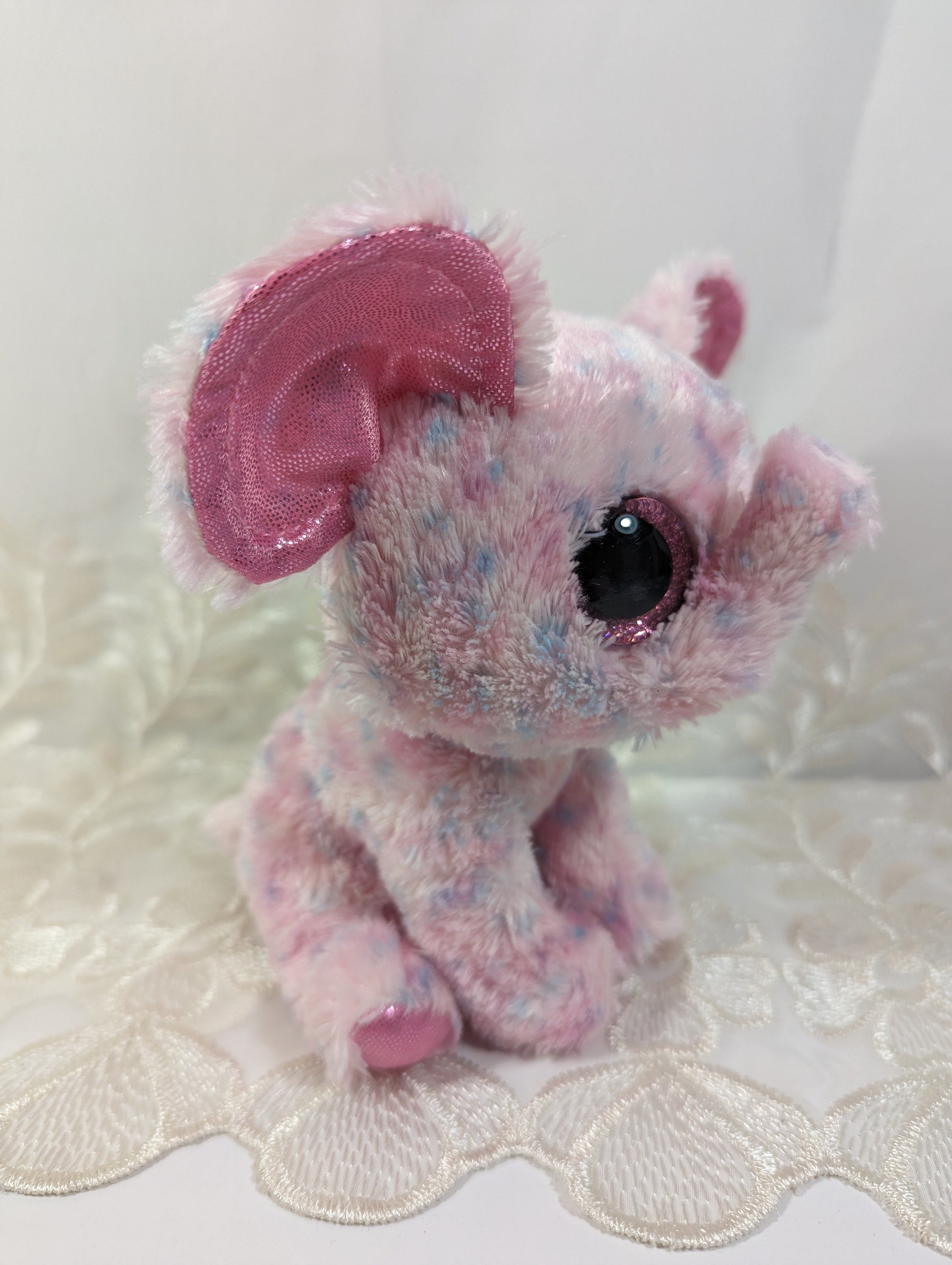 Ty Beanie Boo - Ellie The Pink Elephant (6in) Scuffed Eyes, No Tag - Vintage Beanies Canada