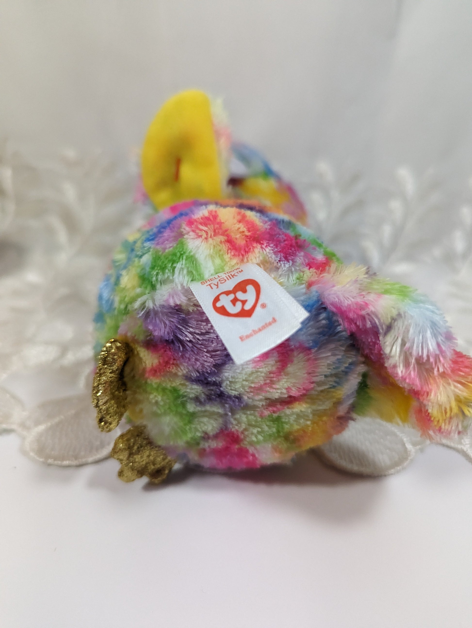 Ty Beanie Boo - Enchanted The Owl Unicorn (6in) Non - mint tag - Vintage Beanies Canada