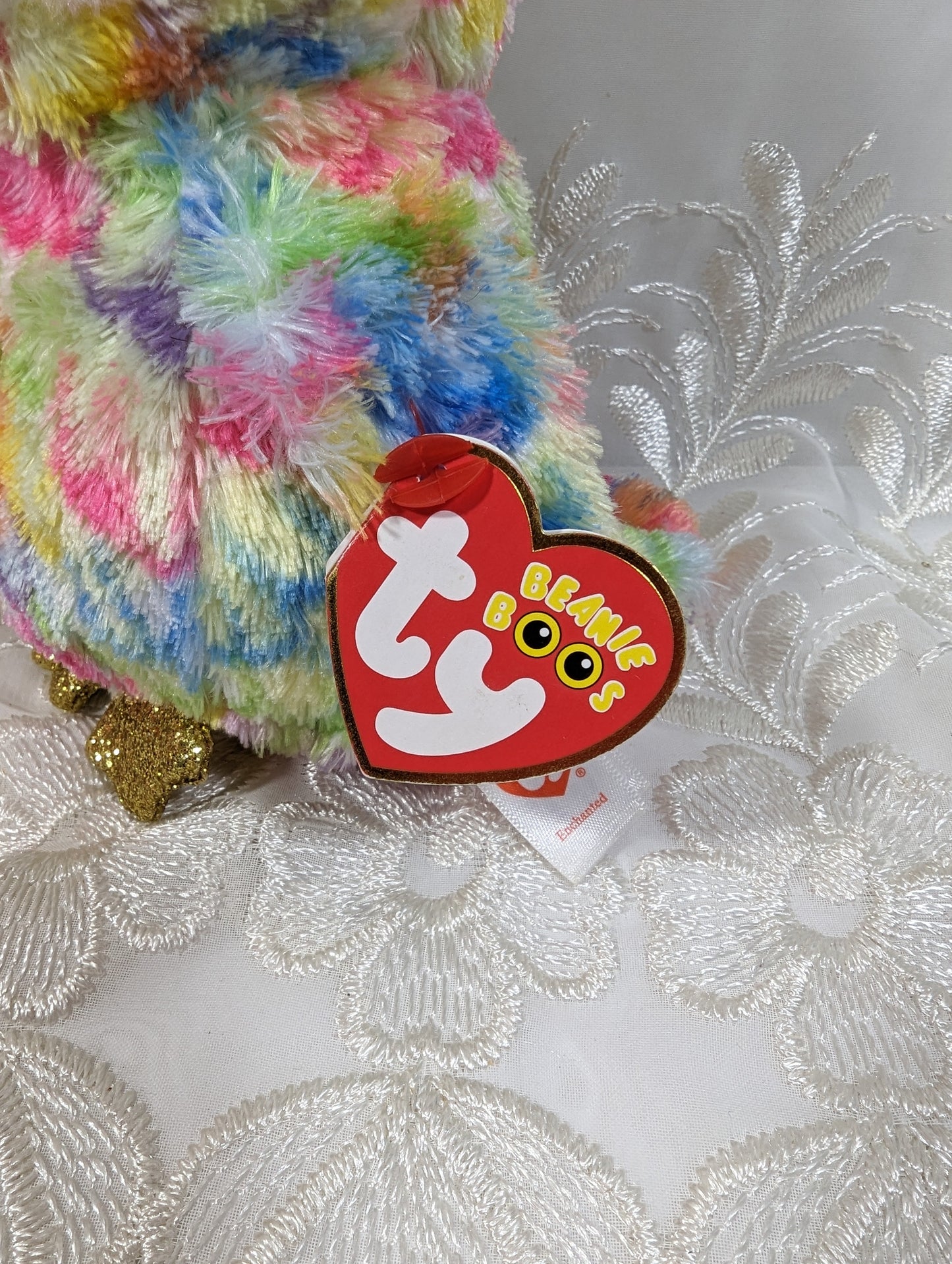 Ty Beanie Boo - Enchanted The Owl Unicorn (6in) Non - mint tag - Vintage Beanies Canada