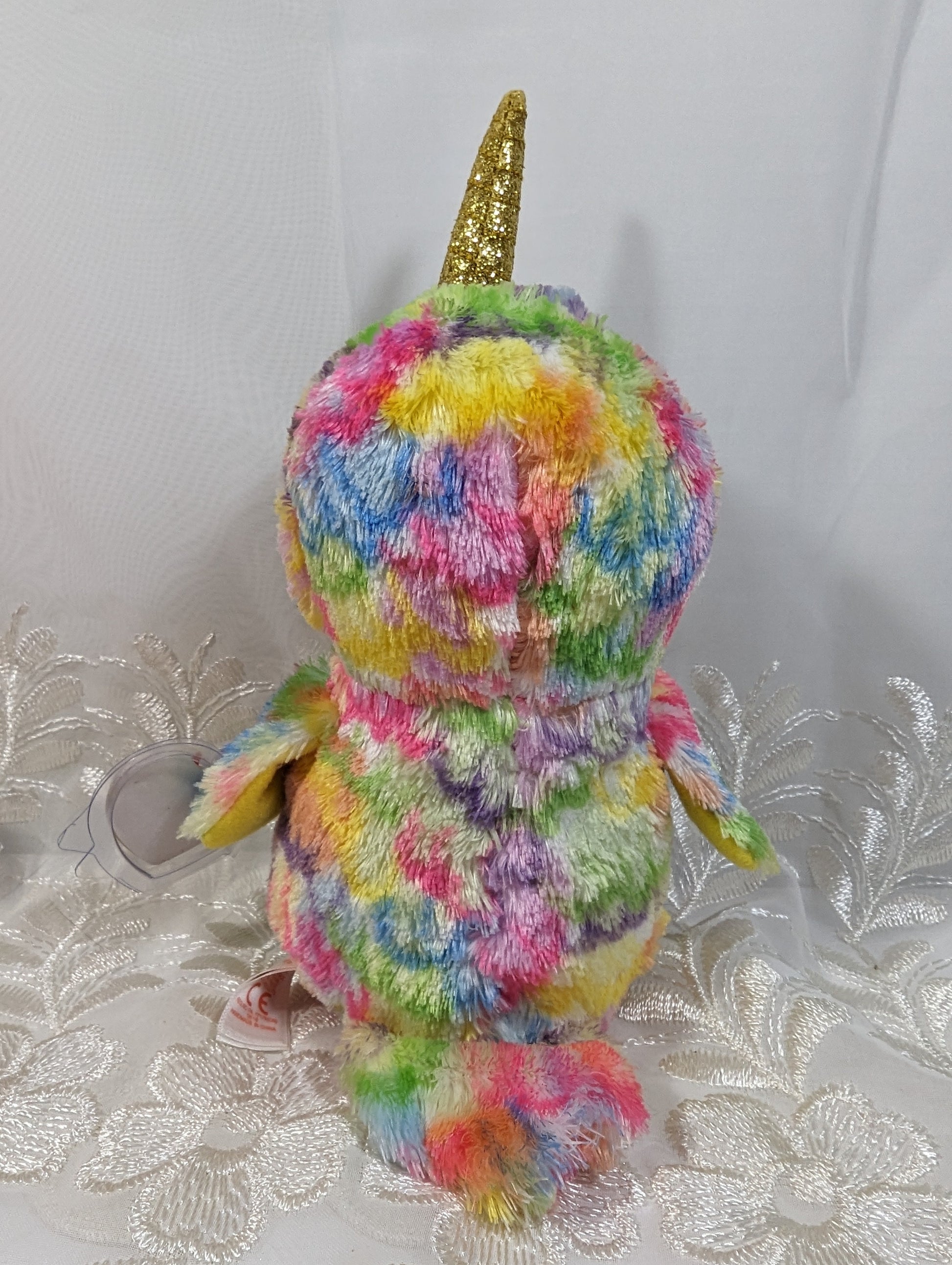Ty Beanie Boo - Enchanted The Owl Unicorn (6in) Non - mint tag - Vintage Beanies Canada