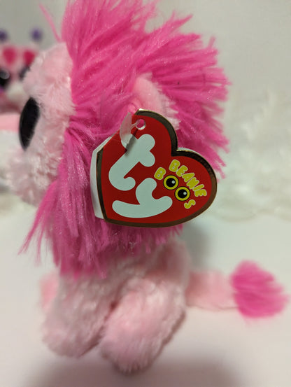 Ty Beanie Boo - Fluffy The Pink Lion (6in) - Vintage Beanies Canada