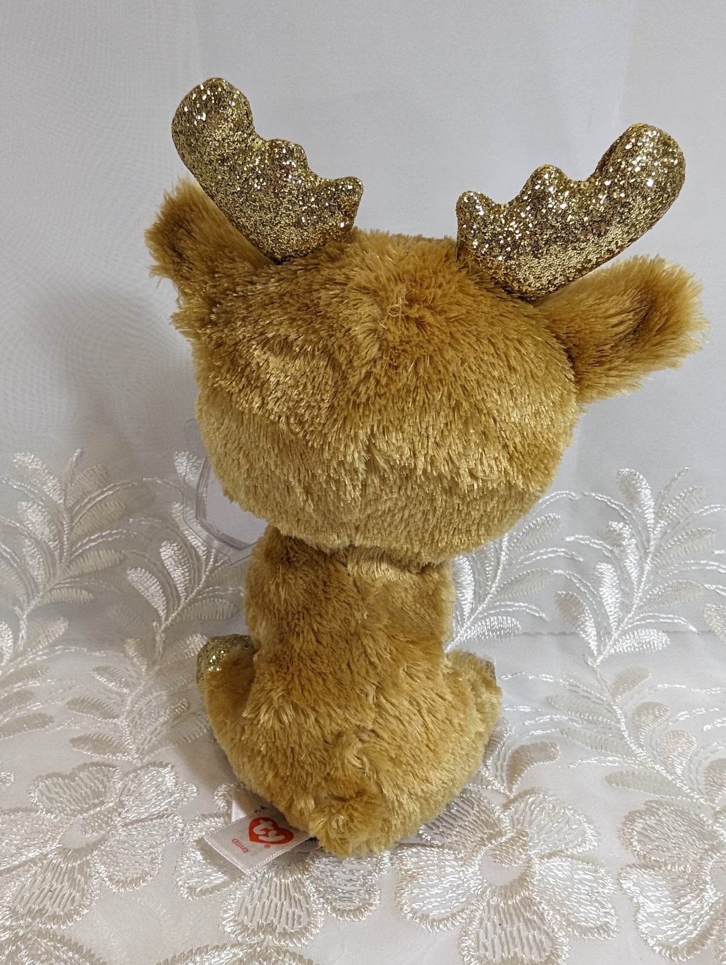 Ty Beanie Boo - Glitzy The Gold Reindeer (6 in) - Vintage Beanies Canada