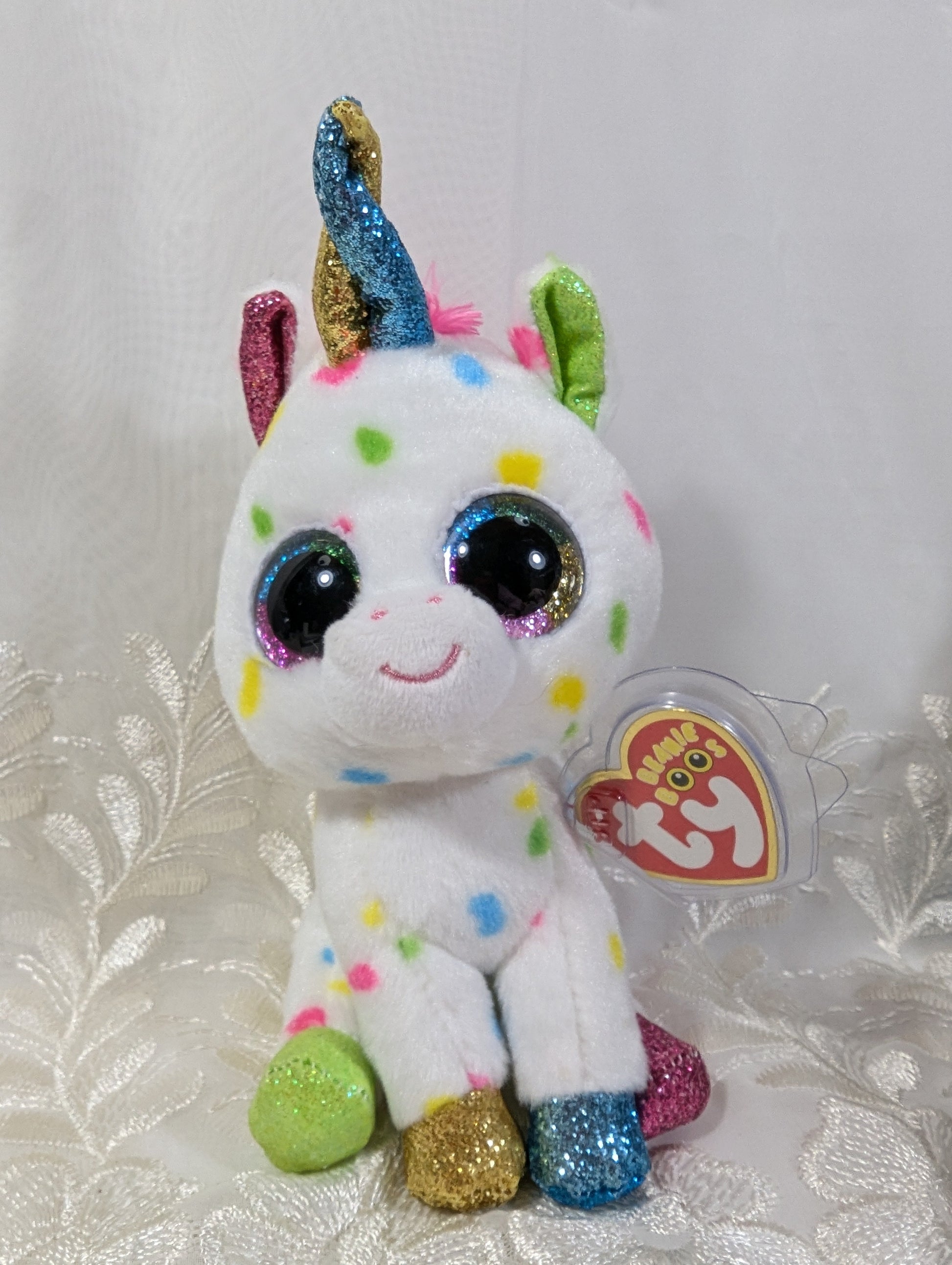 Ty Beanie Boo - Harmonie The Polka Dotted Unicorn (6in) - Vintage Beanies Canada