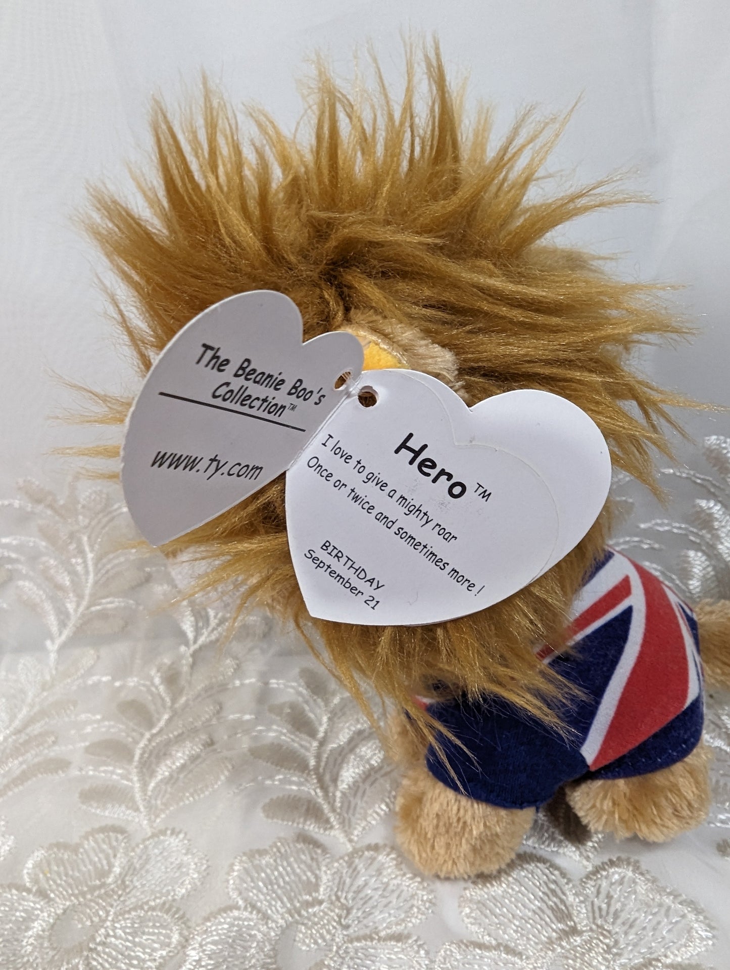 Ty Beanie Boo - Hero The Lion (6in) Uk Exclusive - Vintage Beanies Canada