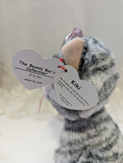 Ty Beanie Boo - Kiki The Gray Cat (6in) - Vintage Beanies Canada