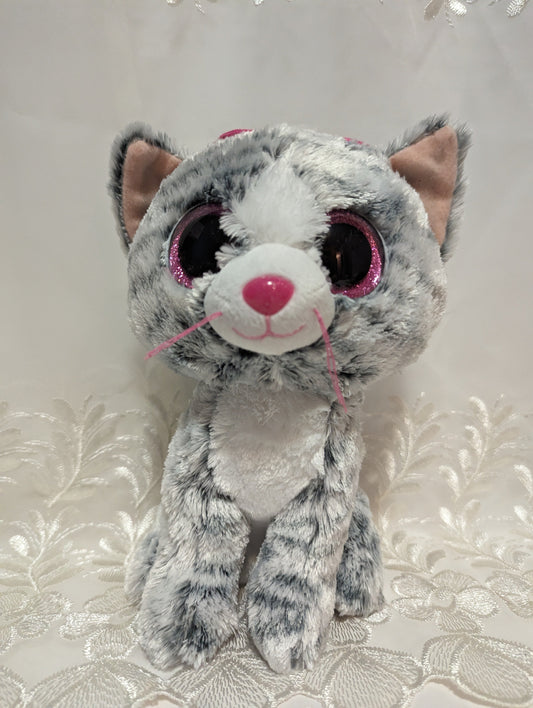 Ty Beanie Boo - Kiki The Gray Cat (9in) No Tag - Vintage Beanies Canada