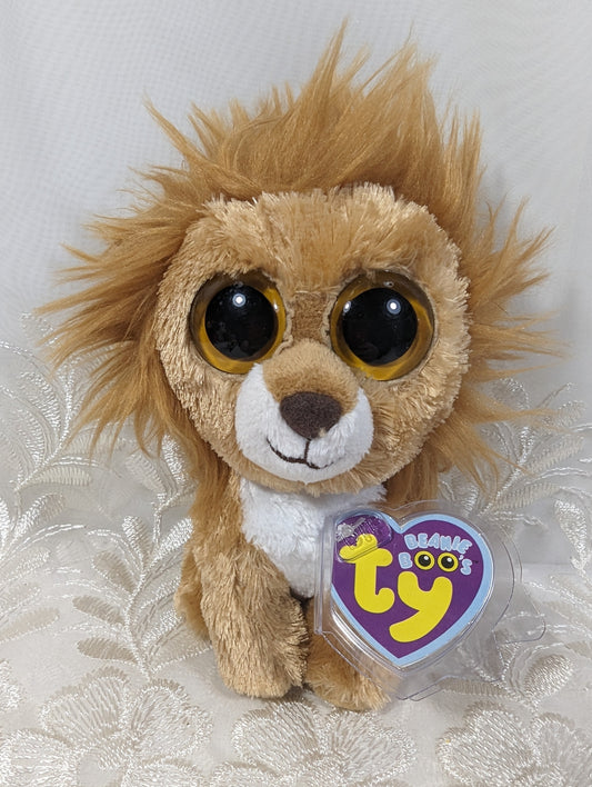 Ty Beanie Boo - King the Lion (6in) *Rare* Purple Tag, Solid Eyes - Near Mint Tag - Vintage Beanies Canada