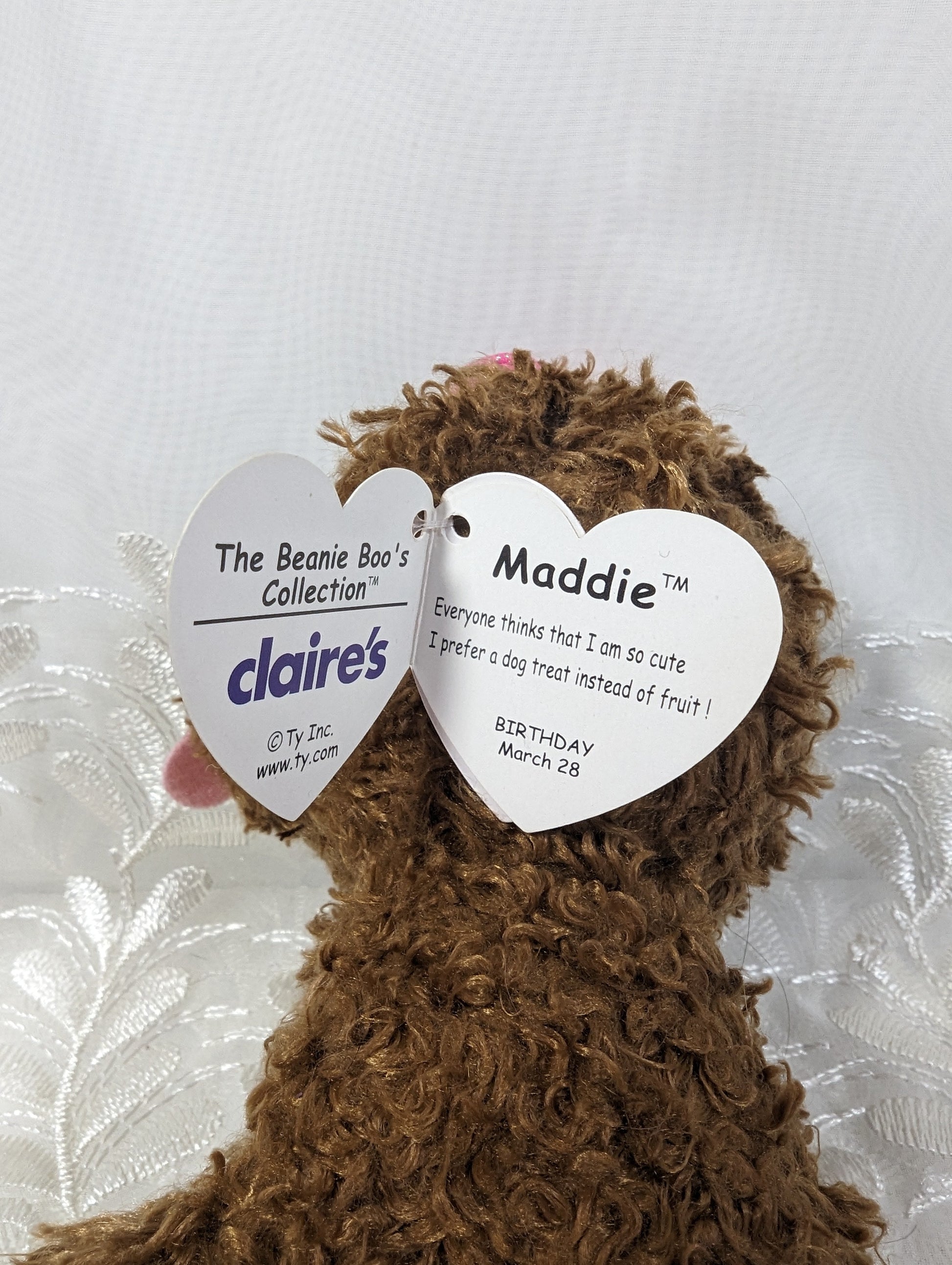 Ty Beanie Boo - Maddie The Brown Dog (6in) Claire's Exclusive - Vintage Beanies Canada