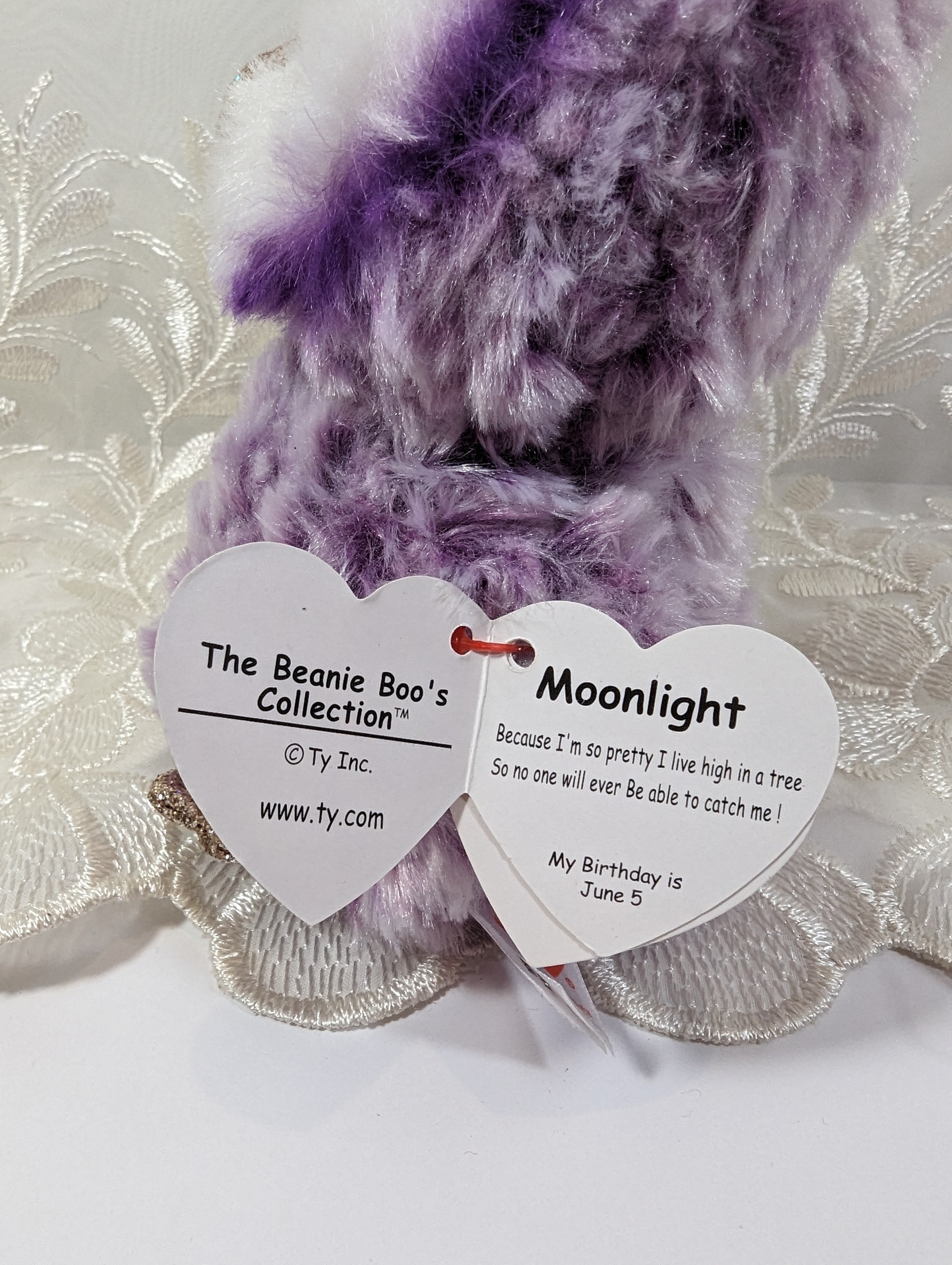 Ty Beanie Boo Moonlight The Purple Owl 6in Vintage Beanies Canada