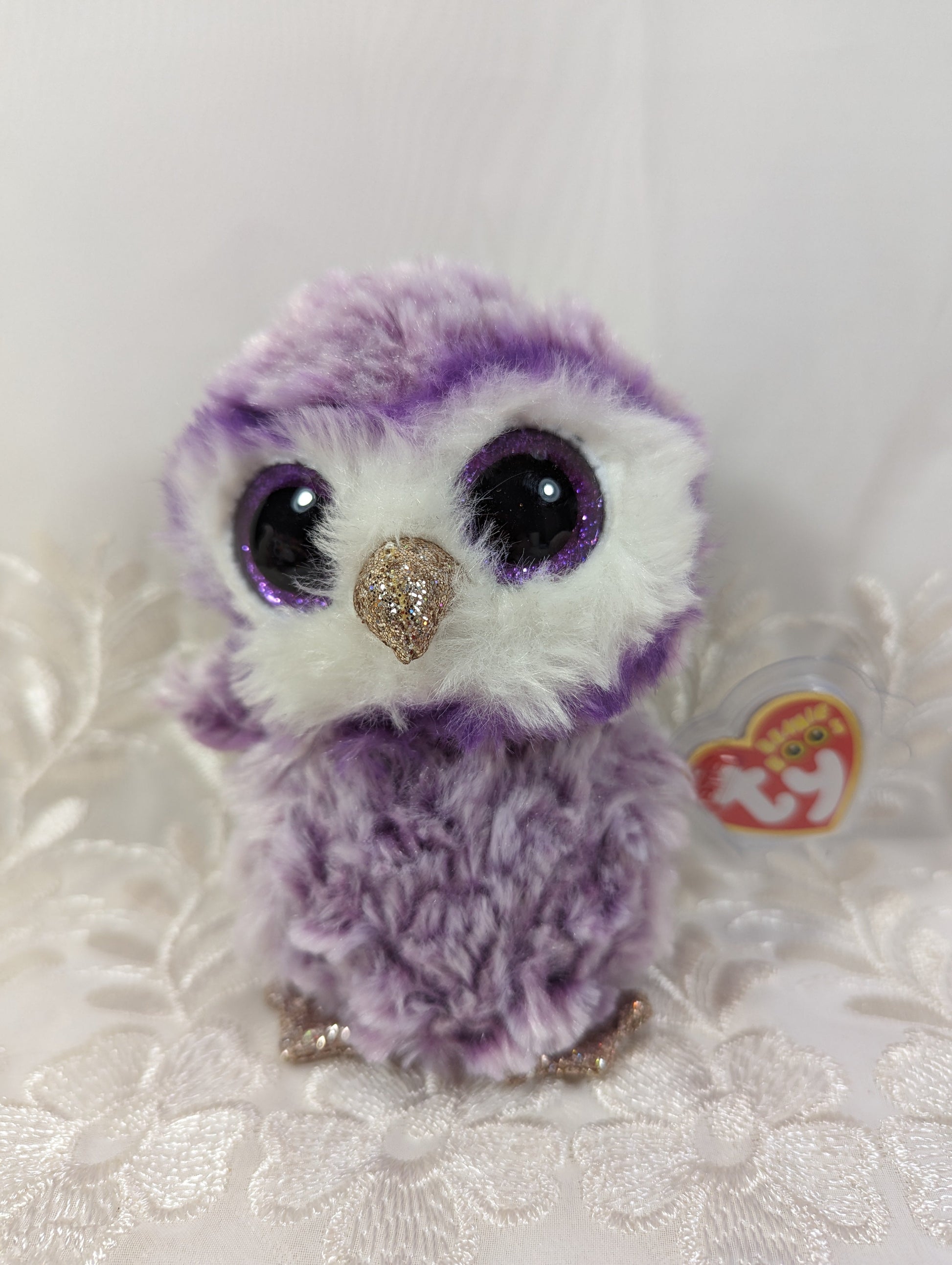 Ty Beanie Boo - Moonlight The Purple Owl (6in) - Vintage Beanies Canada