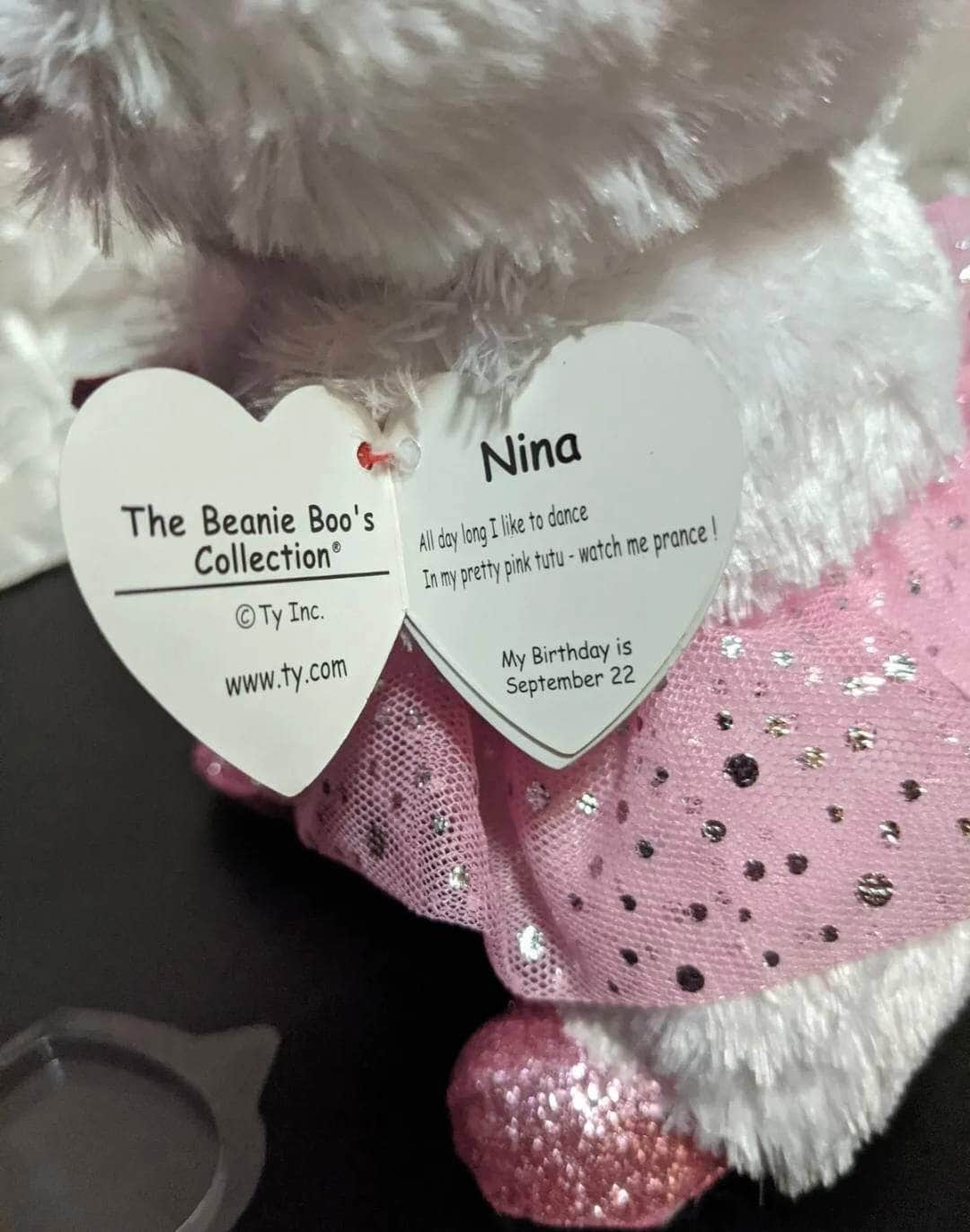 Ty Beanie Boo - Nina The White Mouse With Tutu (10 In) - Vintage Beanies Canada