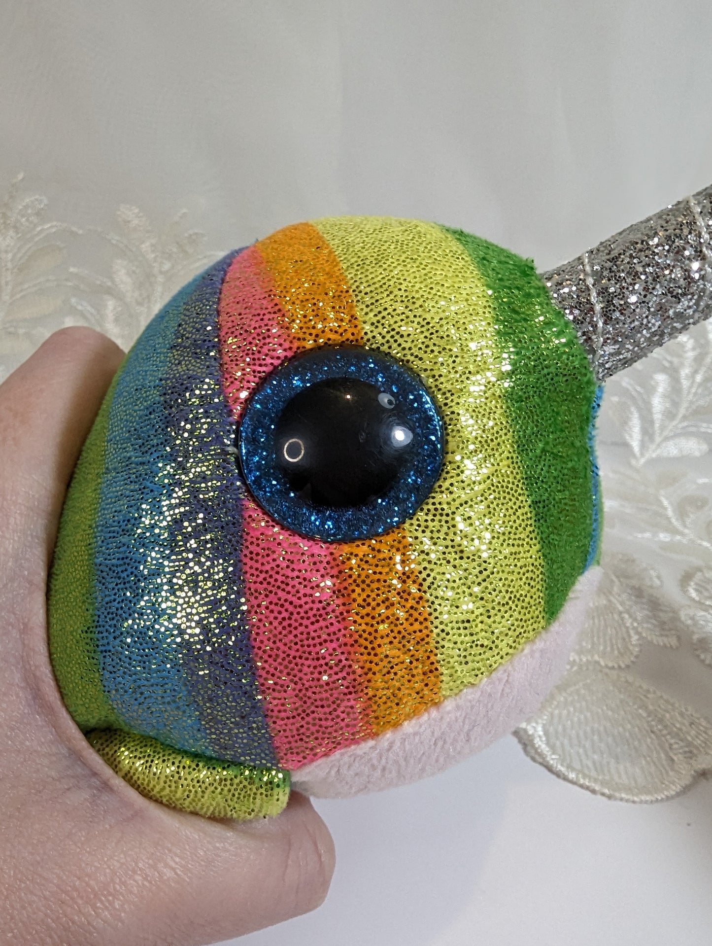 Ty Beanie Boo - Nori The Rainbow Narwhal (6in) Scuffed Eyes No Tag - Vintage Beanies Canada