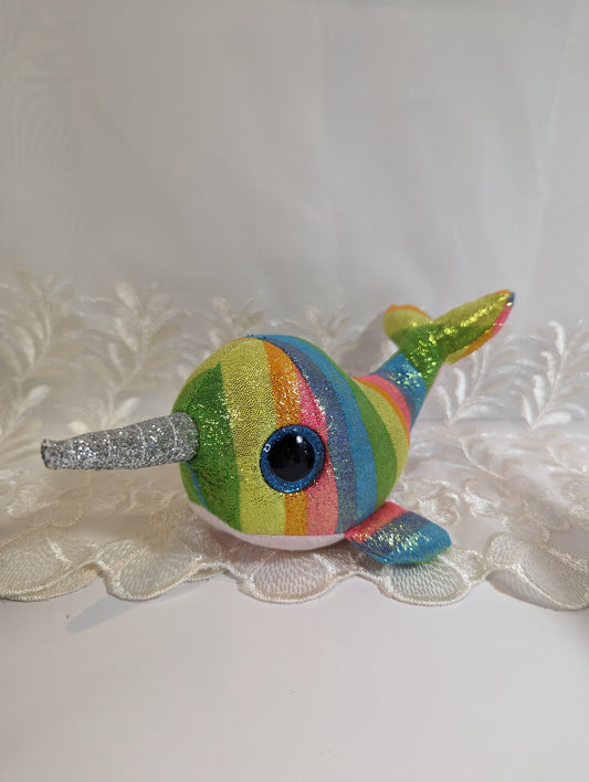 Ty Beanie Boo - Nori The Rainbow Narwhal (6in) Scuffed Eyes No Tag - Vintage Beanies Canada