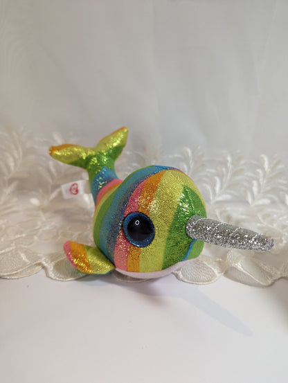 Ty Beanie Boo - Nori The Rainbow Narwhal (6in) Scuffed Eyes No Tag - Vintage Beanies Canada