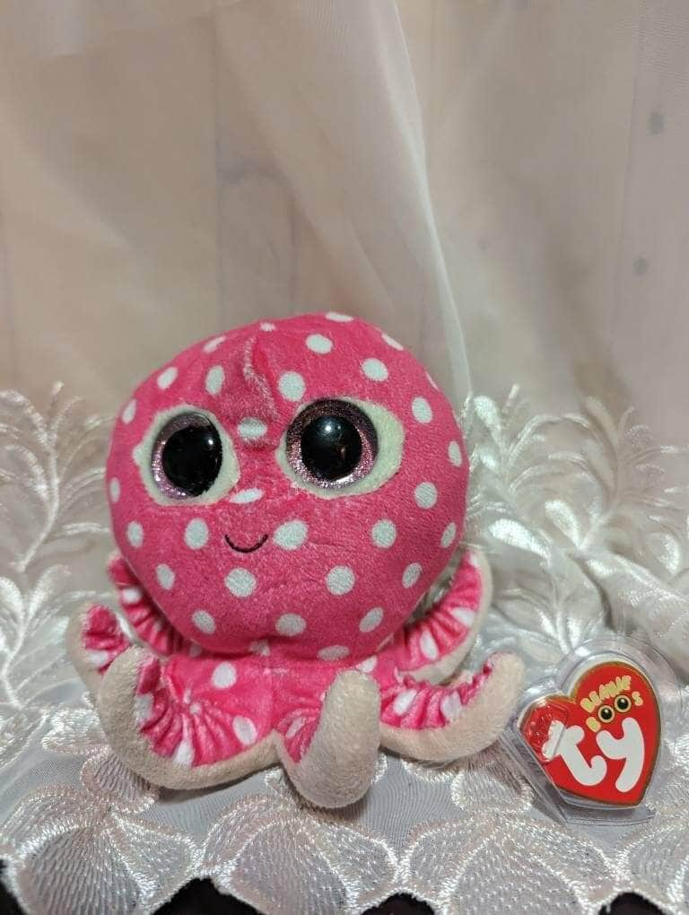 Ty Beanie Boo - Ollie The Pink Octopus With White Polka Dots (6 in) - Vintage Beanies Canada