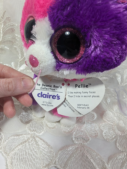 Ty Beanie Boo - Pellie The Pink And Purple Cat (6in) Claire's Exclusive Non - mint Tag - Vintage Beanies Canada