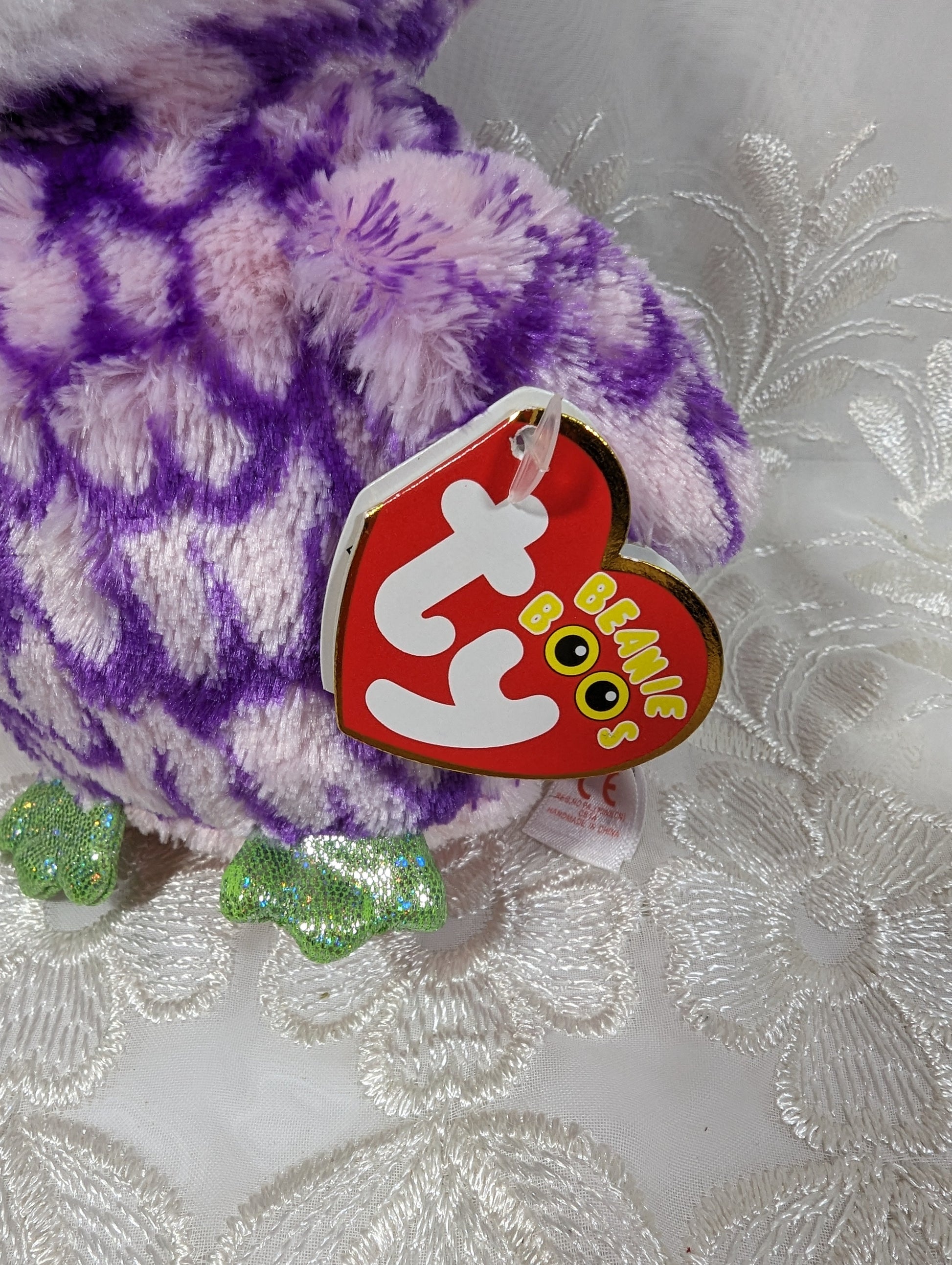 Ty Beanie Boo - Pipper the Purple Owl (6in) Scuffed eye - Vintage Beanies Canada