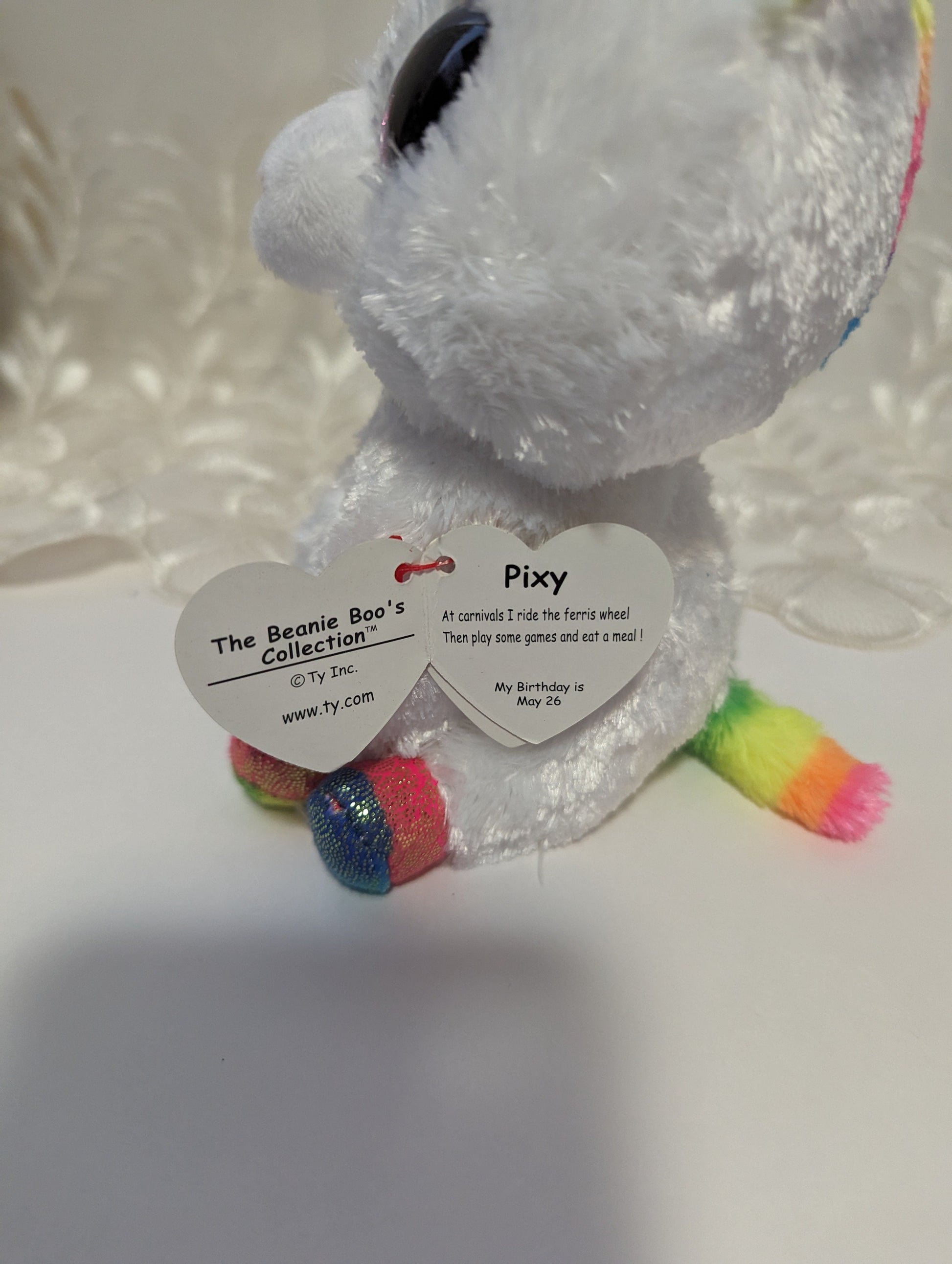 Ty Beanie Boo - Pixy The Unicorn (6in) Creased Hang Tag - Vintage Beanies Canada