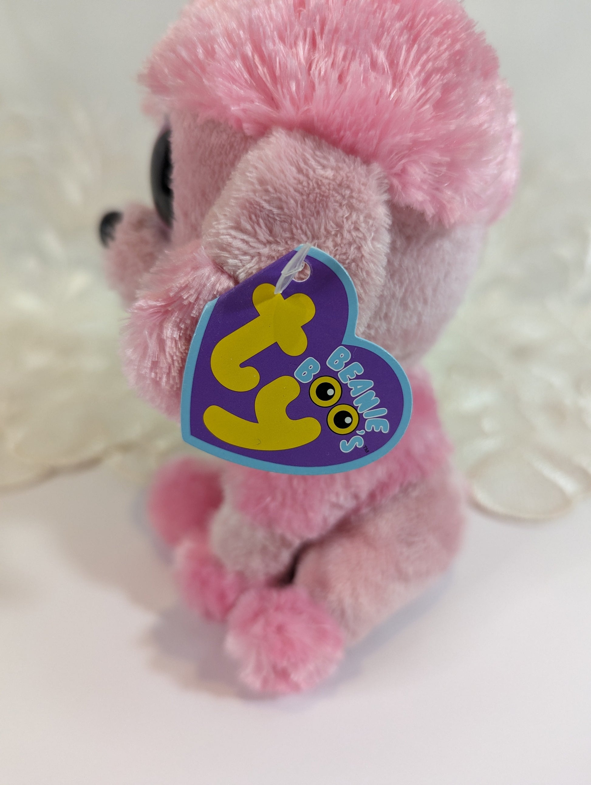 Ty Beanie Boo - Princess The Pink Poodle Dog (6in) *Rare* First Gen Purple Tag - Vintage Beanies Canada