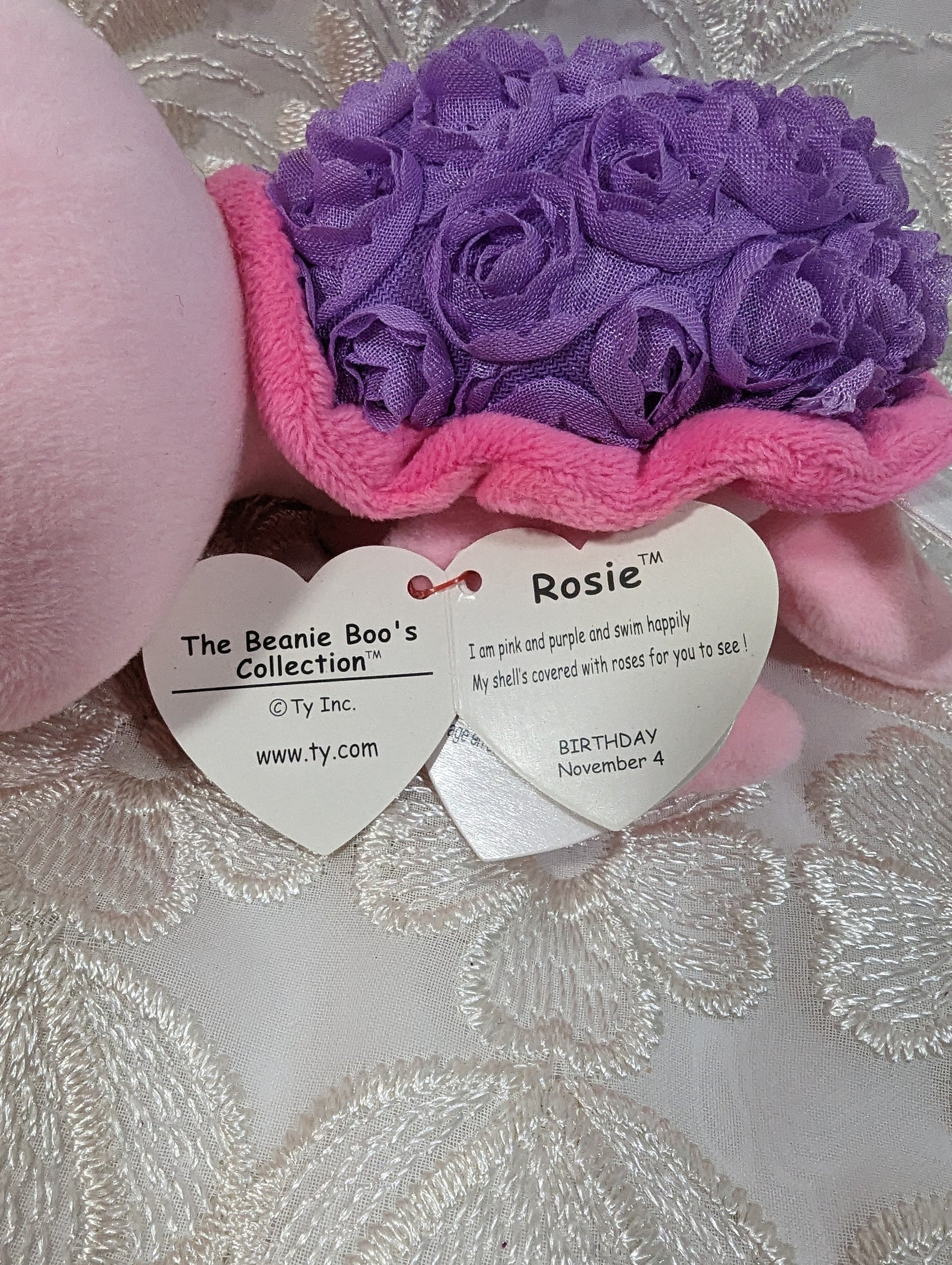 Ty Beanie Boo - Rosie The Pink Pretty Sea Turtle (6 In) - Vintage Beanies Canada