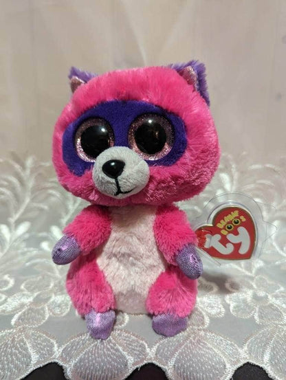 Ty Beanie Boo - Roxie The Pink Raccoon (6in) - Vintage Beanies Canada