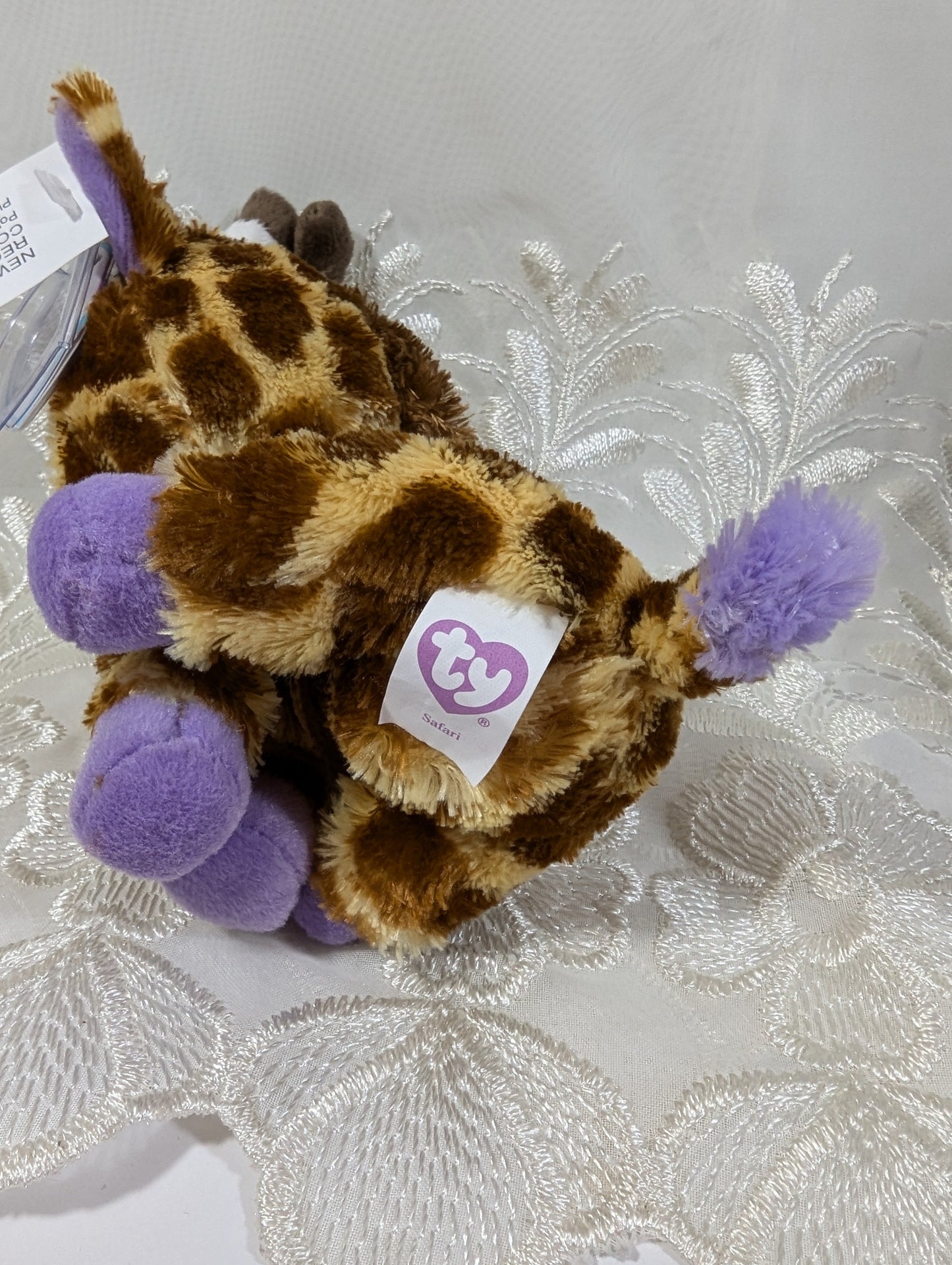 Ty Beanie Boo - Safari the giraffe (6 in) *Rare* First Gen, Purple Tag - Vintage Beanies Canada