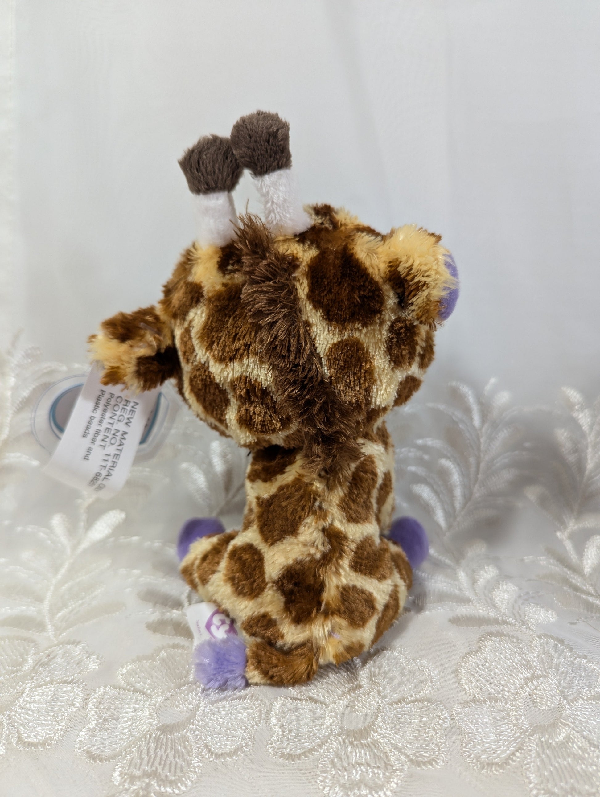 Ty Beanie Boo - Safari the giraffe (6 in) *Rare* First Gen, Purple Tag - Vintage Beanies Canada