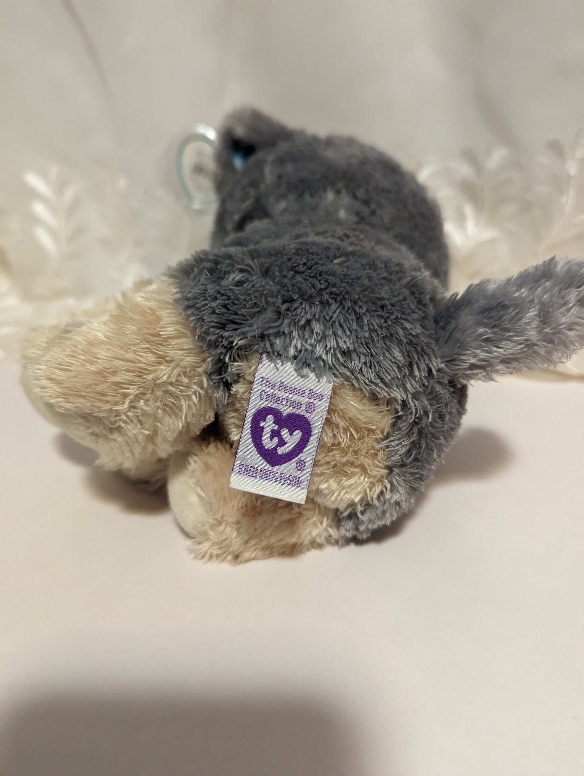 Ty Beanie Boo - Scraps The Schnauzer Dog (9in) First Gen Purple Tag *Rare* Non-mint Tag - Vintage Beanies Canada